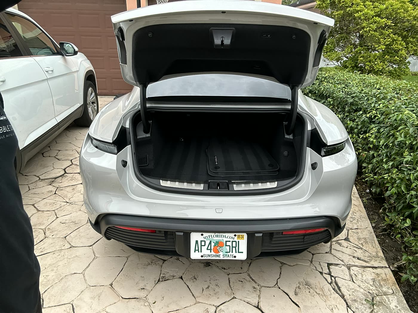 Porsche trunk detailed with clean mats in Miami